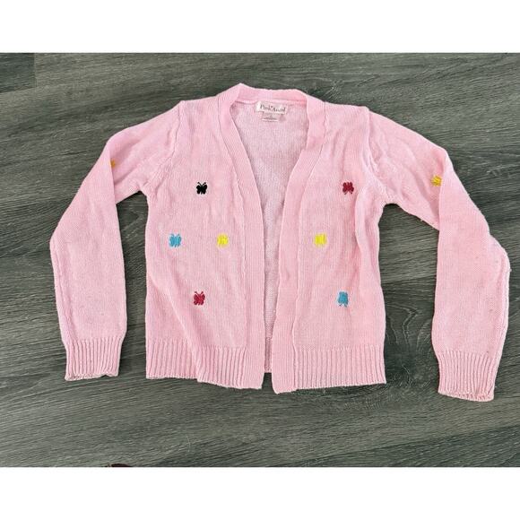Pink Angel Other - Pink Angel Cardigan Sweater Girls L 6x Boho Whimsy Fairy Cottage Barbie